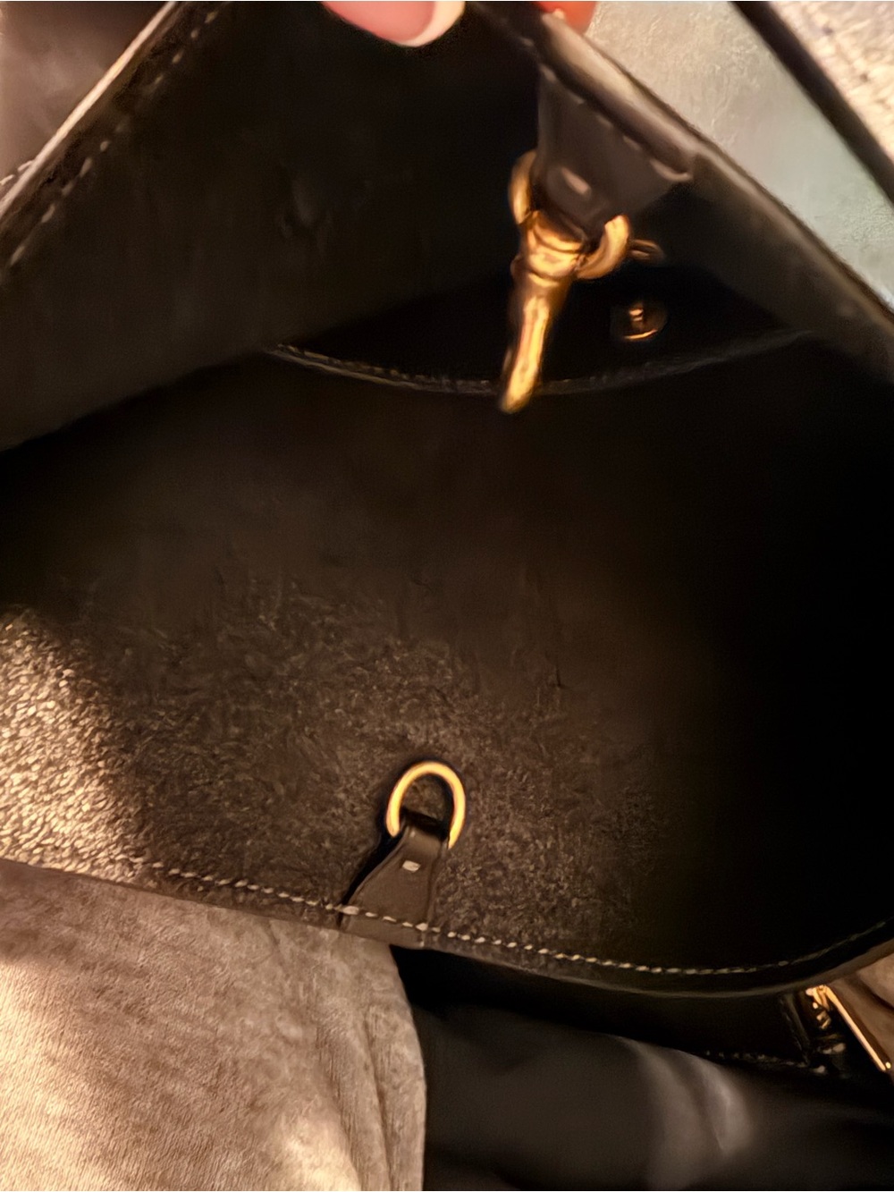 Coach Black Smooth Leather Crossbody Tote - Picture 7 of 9